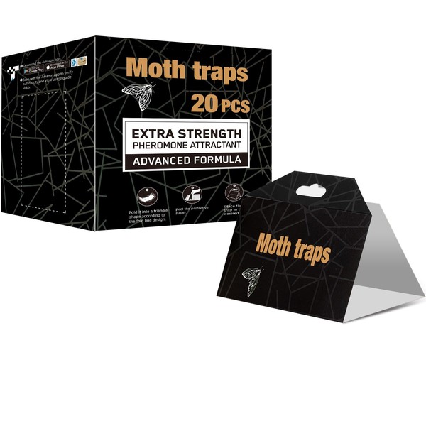 PIMAG Upgraded Moth Traps, Double Potent Pantry & Clothes Traps