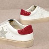 Mi.iM Gaby Rubber Sole Lace-up Snake Print Suede Star Sneakers(6.5,