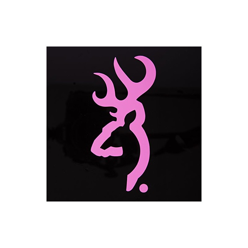 High quality vinyl Buckmark decals available in White, Pink, and