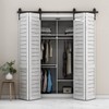 CCJH 6.6FT/79'' Bi-Folding Barn Door Hardware Sliding Track kit Heavy