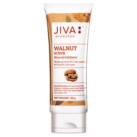 Jiva Walnut Scrub - 100 g - Pack of 1 - For All Skin Types, Paraben And Silicon Free, Exfoliates Dead Skin and Increases Cell Turnover