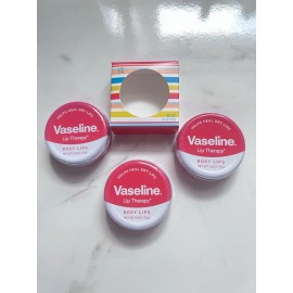 Vaseline Lip Therapy Rosy Lip Balm, 0.6 Oz Sealed Tins 3-Pack NEW