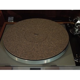 Cork/Rubber 3mm Turntable Record Mat with Record Label Recess in The Center