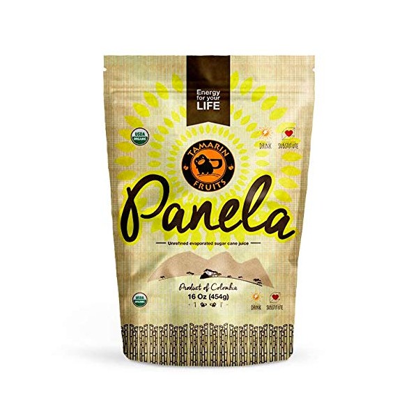 Panela - Unrefined Evaporated Sugar Cane, 1 pound (2 bags)