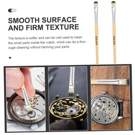 FRCOLOR 1set Watch Cleaning Brush Soft Bristle Watch Maintenance Tools Durable Handle for Comfort and Convenience 2pcs