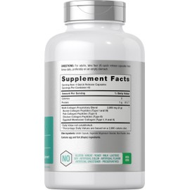 Horbäach Multi Collagen Protein 2000 mg | 180 Capsules | Hydrolyzed Collagen Type I, II, III, V, X | Keto & Paleo Friendly, Non-GMO, Gluten Free Supplement