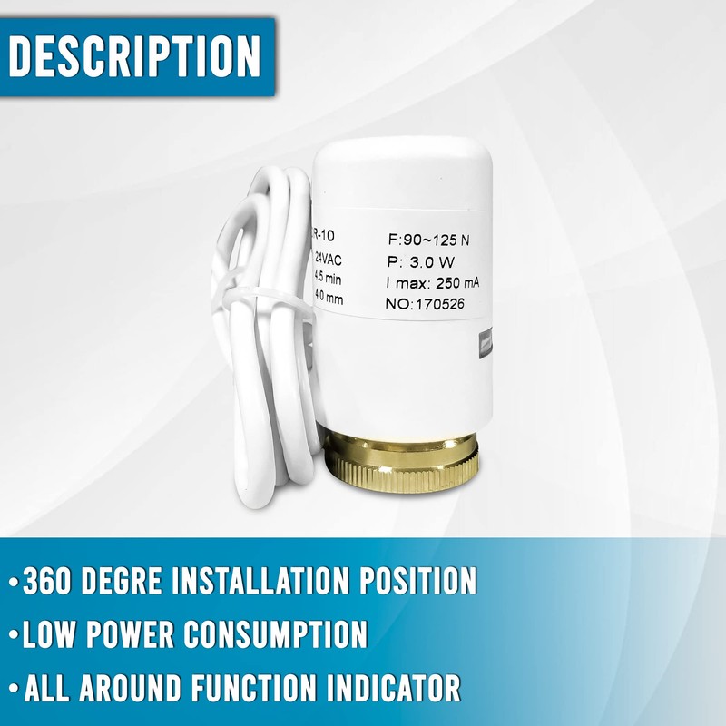 4 wire Thermal Actuator – 24 Volts Thermal Actuator for