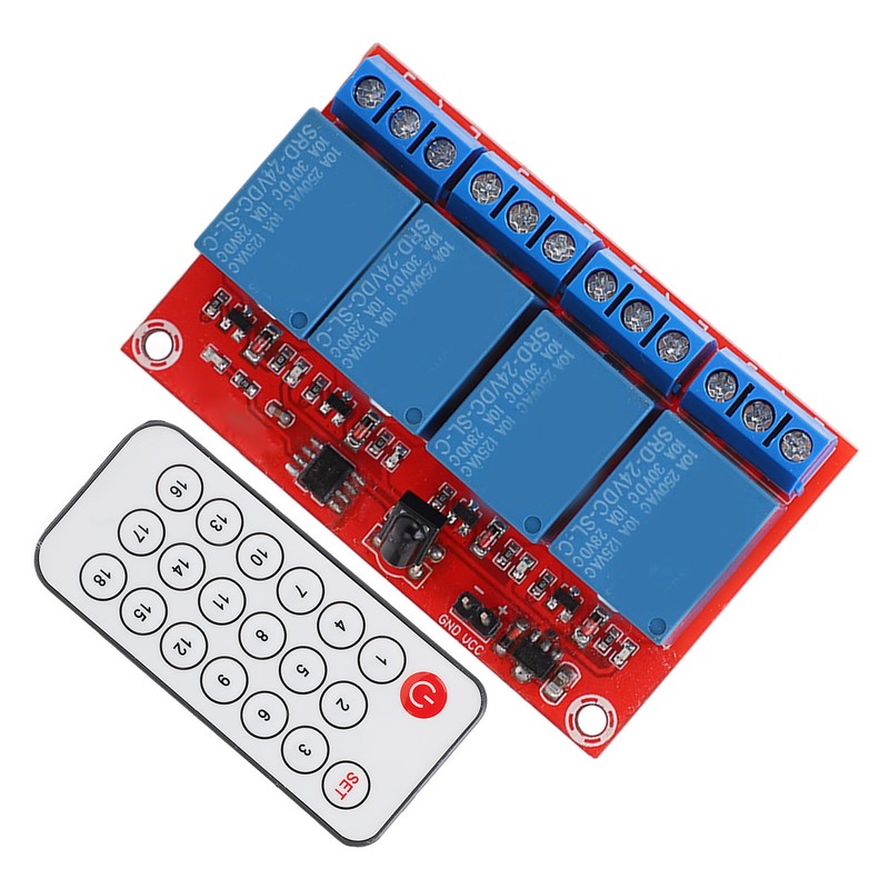 4 Channel Receiving Relay Module 4CH Infrared Remote Transceiver Receiver