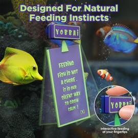 YOBBAI Magnetic Seaweed Feeder, Swinging Motion Nori Feeder, Seaweed Clip for Tangs Angels Freshwater and Shrimp Tanks (Green & Purple)
