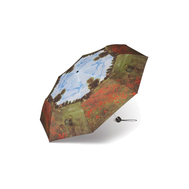 happy rain Umbrella with Claude Monet Poppy Field at Argenteuil