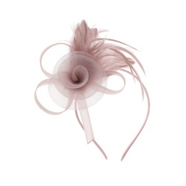 BABEYOND Fascinators Hats for Women - Tea Party Hats Kentucky Elegant Tulle Mesh Feather Bridal Wedding Headband Hair Clip Pink