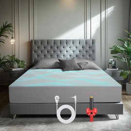 Grounding Bed Sheets, 95% Cotton & 5% Silver Fibers, Reduces Inflammation, Grounding Sheet for Bed with Connect Cord(Gray) (Queen)