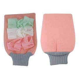 Guante Exfoliante de Ducha Slim Company Manopla Para Baño Limpieza Profunda corporal Retira Piel Muerta Color Rosa