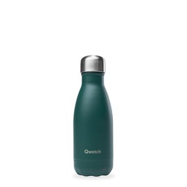 Qwetch Thermos Flask, Emerald Green, 260 ml, Stainless Steel Bottle, 24 Hours Cold and Warm, Waterproof, BPA Free and Reusable