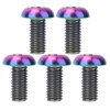 5pcs / Pack Titanium Alloy M5*12 Bicycle Water Bottle Cage