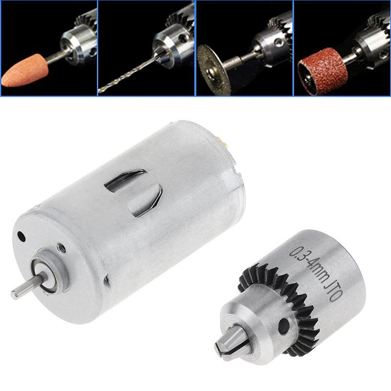 0.6-6 mm B10 DC 12V-36V Lathe 555 Motor Chuck with