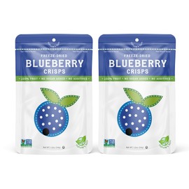 Nature’s Turn Freeze-Dried Blueberry Crisps – Healthy, Gluten-Free, Crispy & Delicious, Plant-Based Snack, Ideal for Cereal, Smoothies, School Lunches, & On-the-Go, Bags of 2 (1.2 oz Each)