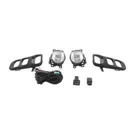 Carlaihu For 2021 2022 2023 Honda Odyssey LED Front Bumper Fog Light Lamp and Bezels Assembly Replacement Left and Right Side Pair Black Housing