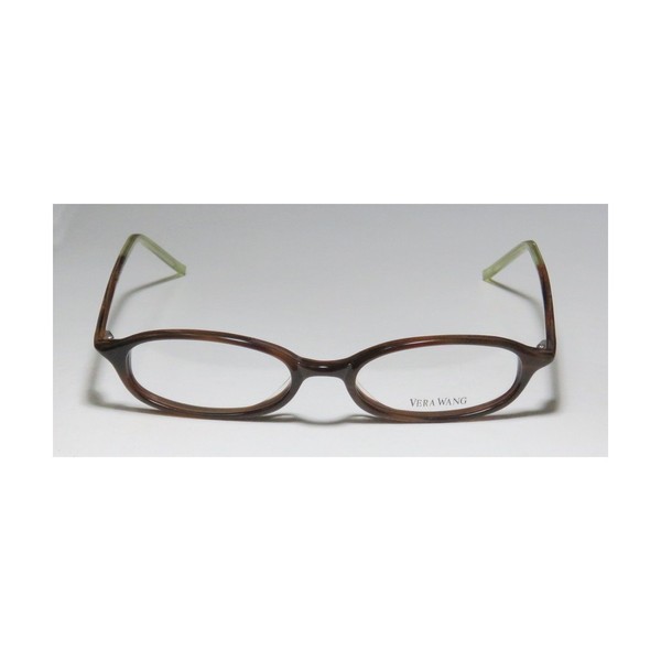 VERA WANG Eyeglasses V134 Brown Horn 47MM
