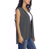 EXCHIC Women's Casual Sleeveless Lightweight Open Tunic Vest Cardigan -