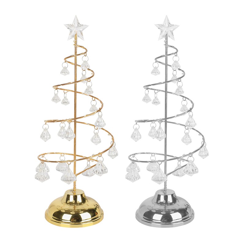 LED Christmas Tree Lamp Battery Powered Spiral Christmas Tree Table
