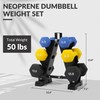 Neoprene Dumbbell Set 5-8-12 lb with Rack | 3-Pairs Weight