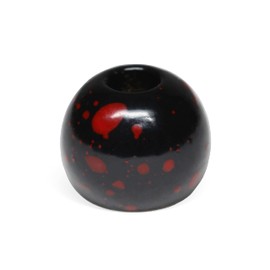 Temorah abalorio de latón para atar moscas, abalorio redondas, materiales para atar moscas, 100 unidades (rubí negro, 3,2 mm)