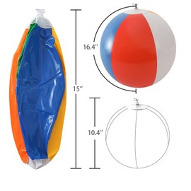 COONE 4 Pack Beach Balls for Kids Bulk Inflatable Pool Beach Balls Bulk for Theme Party Decorations Favors Supplies