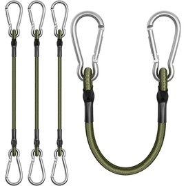 Shade Mounting Hardware, Strong Hooks, 4 Pcs, Elastic Cord, Cargo Band, Tie Down, Cargo Belt, Fixing Brackets, Balcony Awning, Elastic Rope, Awning, Sunshade, Garden, Outdoor, Camping, Outdoor, Windproof, Setup, Slap Hooks (4 pcs, Approx. 11.8 inches (30 cm)