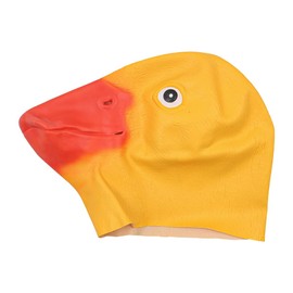Alnicov Duck Mask Christamas Mask Animal Head Mask Cosplay Party Mask Latex Cut Yellow Duck Head Mask Costume Novelty Deluxe Mask
