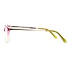 Womens Classic Mod Minimal Oval Rectangular Reading Glasses Pink Green