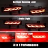 GEEGEETOP Full Lens LED Rear Reflector Bumper Fog Light Assembly