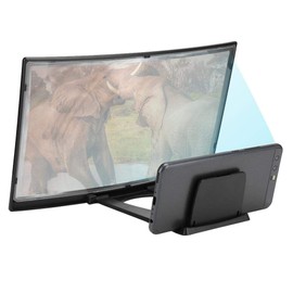 Lupa de pantalla curva 3D de 12 ``, video móvil HD Película de teléfono inteligente Amplificador de pantalla Proyector Teléfono celular Soporte de soporte Ojos Teléfono protector Verde Ampliador para