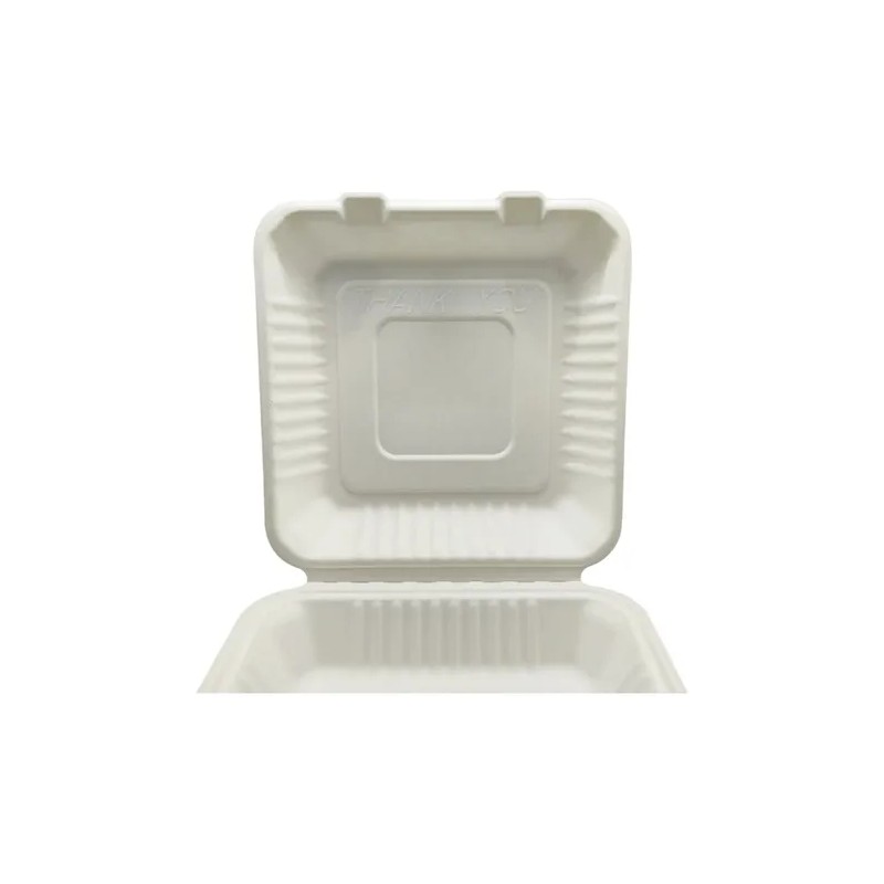 Contenedor Biodegradable 9 X 9 .de Caña 200 Pzs Especial.