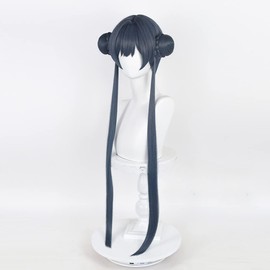 Cosplay Wig, Net Included, Kisaki, Wind, Chinese, Heat Resistant, Ash Navy, Wig Costume Accessory