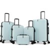 UIIMIII 5 Piece Luggage Set with Hard-Shell, Expandable, Lightweight, 360°