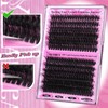 Yawamica Wispy Individual Lashes Clusters Fluffy Eyelash Extension 150D+200D Thick