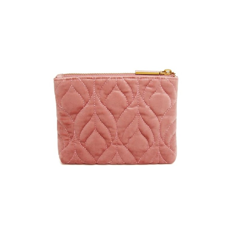 Alice Wheeler Velvet Quilted Makeup Pouch, 15.5 x 13.5 x