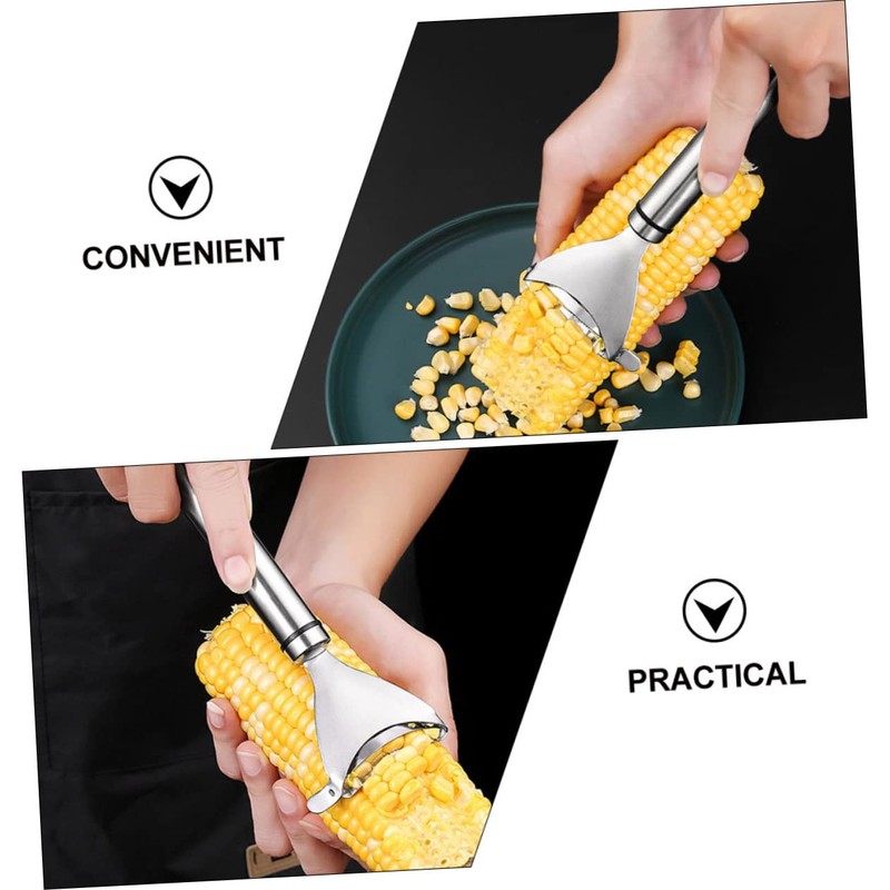 Alipis Corn Removers Sturdy Stainless Steel Peeler Tool for Corn