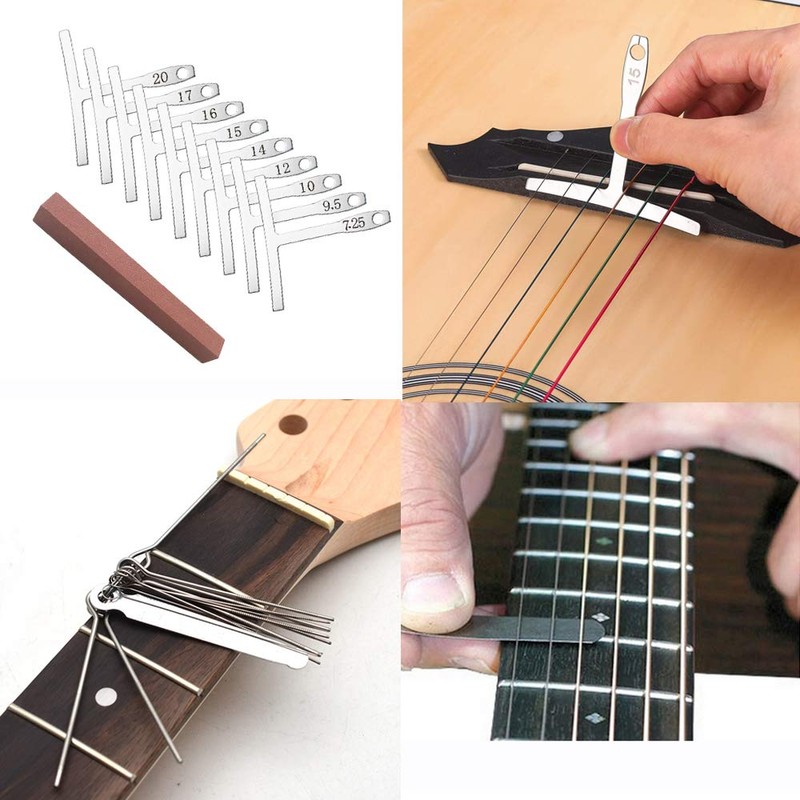 72PCS Guitar Tool Kit，Professional Guitar Repairing Maintenance Tool Kit with