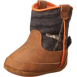 M&F Western Kids Baby Boy's Baby Bucker Gunner (Infant/Toddler) Mossy Oak/Orange 4 Toddler M