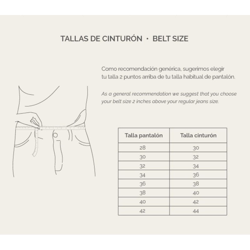 Cinturón de Piel Vacuna con Hebilla Vaquera Vintage (Café, 36)