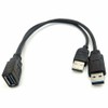 FASTELECTRIC USB 3.0 Female to Dual USB Male Extra Power