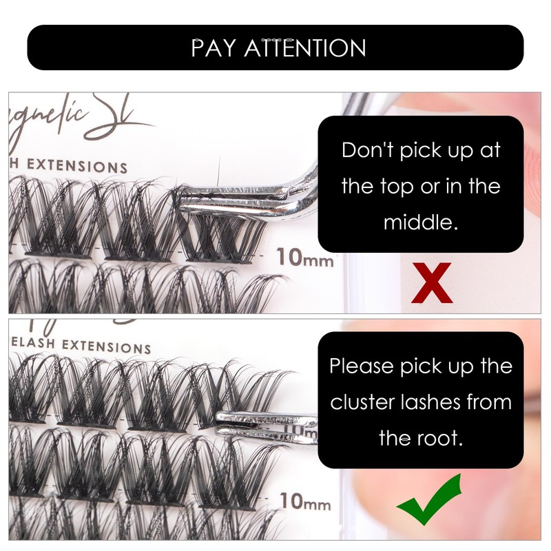 Cluster Lashes 72 Individual Lashes Clusters Eyelash Extensions False Eyelashes