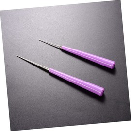 SHINEOFI 2 Pcs Bead Hole Punch Bead Hole Enlarger Tool Clay Beads Bracelet Making Kit Spinner Crimp Tubes Reamer Beading Tools Puncher para Macrame Cord Jewelry Findings Supplies Violet