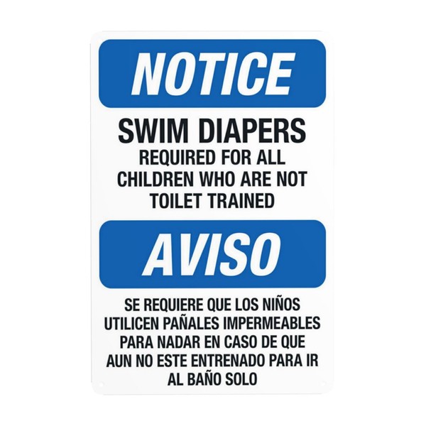 Swim Diapers Required Children Who Are Not Toilet Trained Bilingual