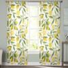 AMZRicher Lemon Sheer Curtains 63 Inch Length 2 Panels Set,