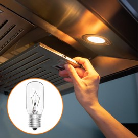 Belleone 2pcs Microwave Bulb WB36X10003-130V 40W Oven Light Bulb Compatible with GE LG Frigidaire Kenmore, Universal Type Stove Incandescent Warm White Light Lamp Replacement E17 Base Socket