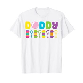 Mens Bubble Daddy Bubble Party Kids Bubble Theme Wands Matching T-Shirt