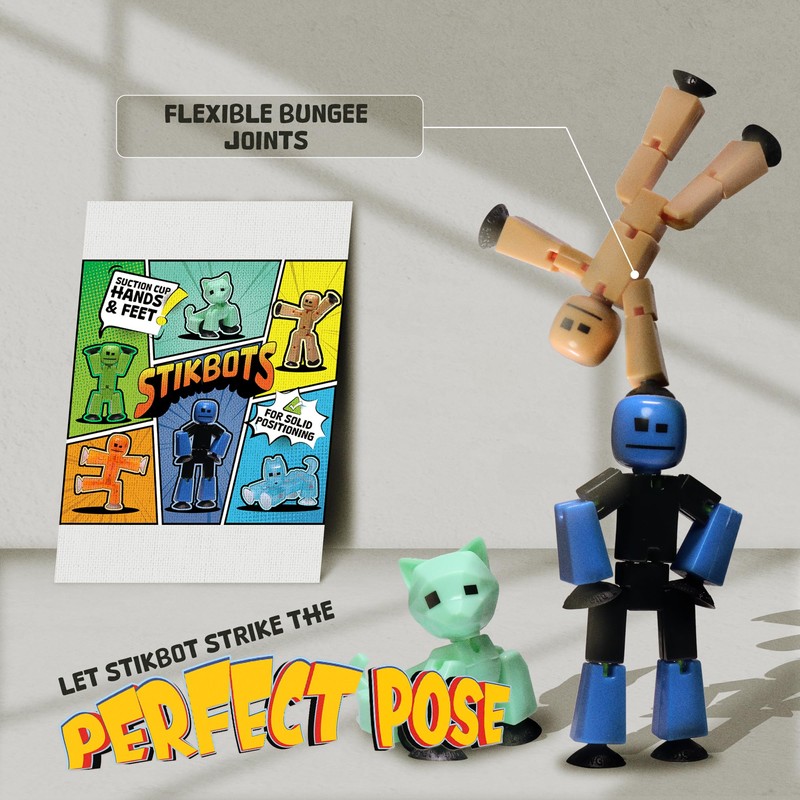 Zing Stikbot Family Pack, Set of 6 Stikbot Collectable Action